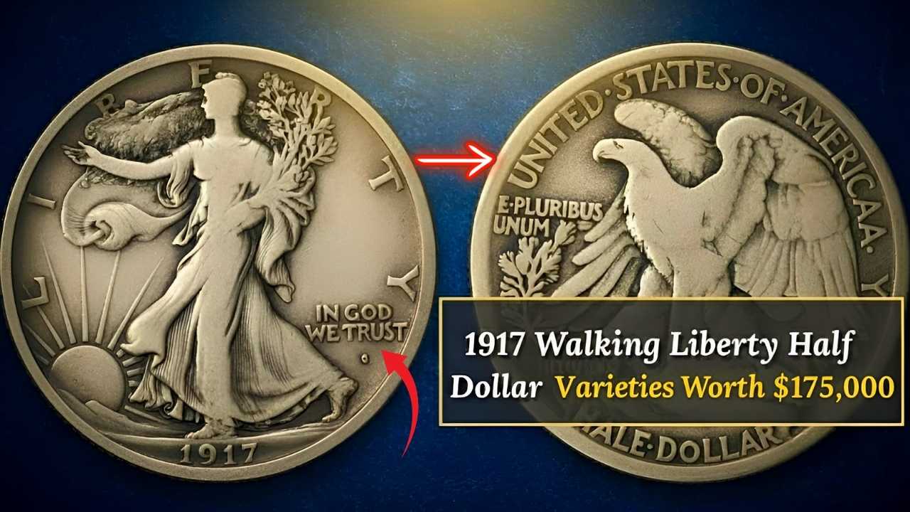 1917 Walking Liberty Half Dollar Rare Varieties Worth as Much as $175,000